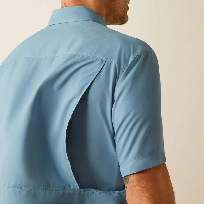 Men Button Down Shirts Ariat VentTEK Outbound Classic Fit Shirt Blue Shadow Men Button Down Shirts Ariat VentTEK Outbound Classic Fit Shirt Blue Shadow