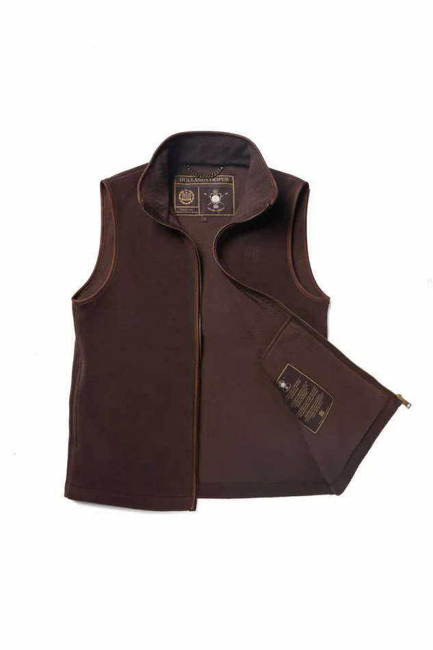 Men Country Fleece Gilet Chocolate Holland Cooper Gilets