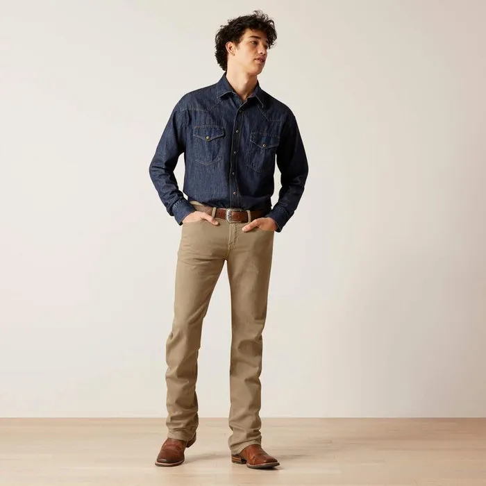 Men Denim Ariat M7 Grizzly Straight Jean Dark Khaki Men Denim Ariat M7 Grizzly Straight Jean Dark Khaki