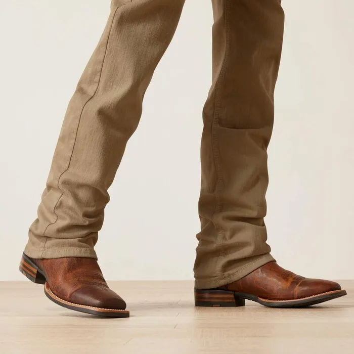Men Denim Ariat M7 Grizzly Straight Jean Dark Khaki Men Denim Ariat M7 Grizzly Straight Jean Dark Khaki