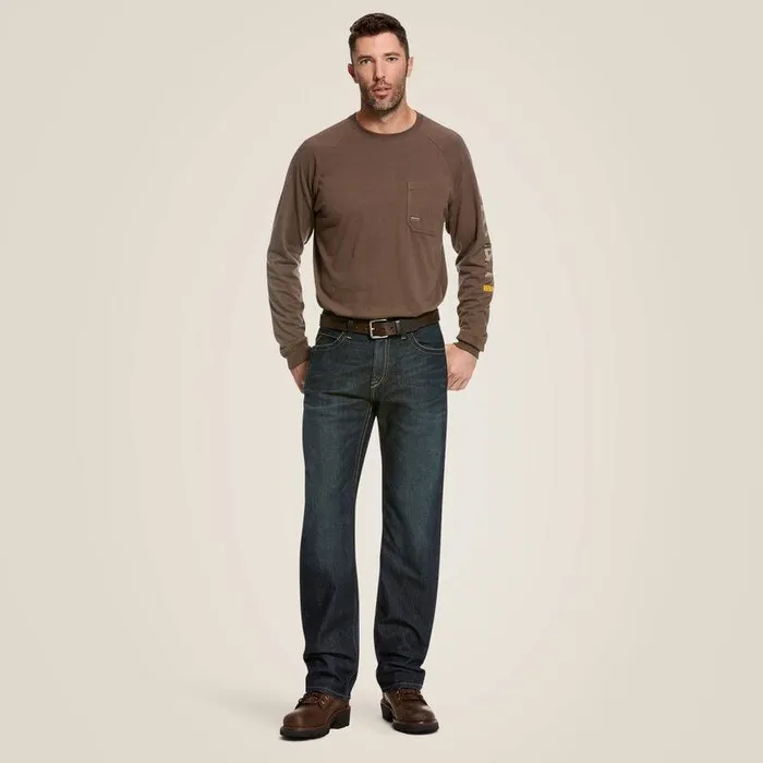 Men Denim Ariat Rebar M4 Relaxed DuraStretch Edge Stackable Straight Leg Jean Cobalt Men Denim Ariat Rebar M4 Relaxed DuraStretch Edge Stackable Straight Leg Jean Cobalt