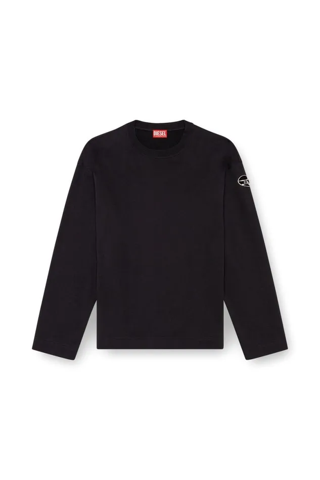 Men Diesel Sweatshirts and Hoodies SMACSISOD Black