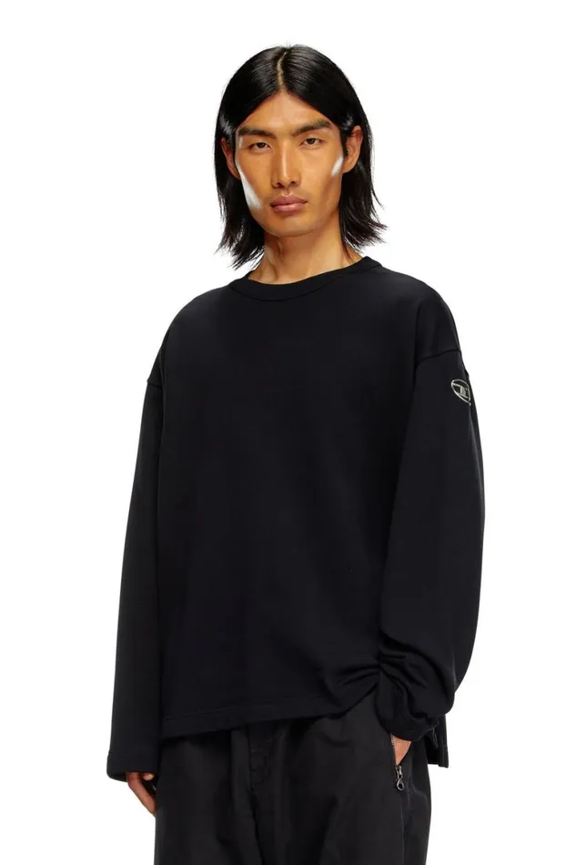 Men Diesel Sweatshirts and Hoodies SMACSISOD Black