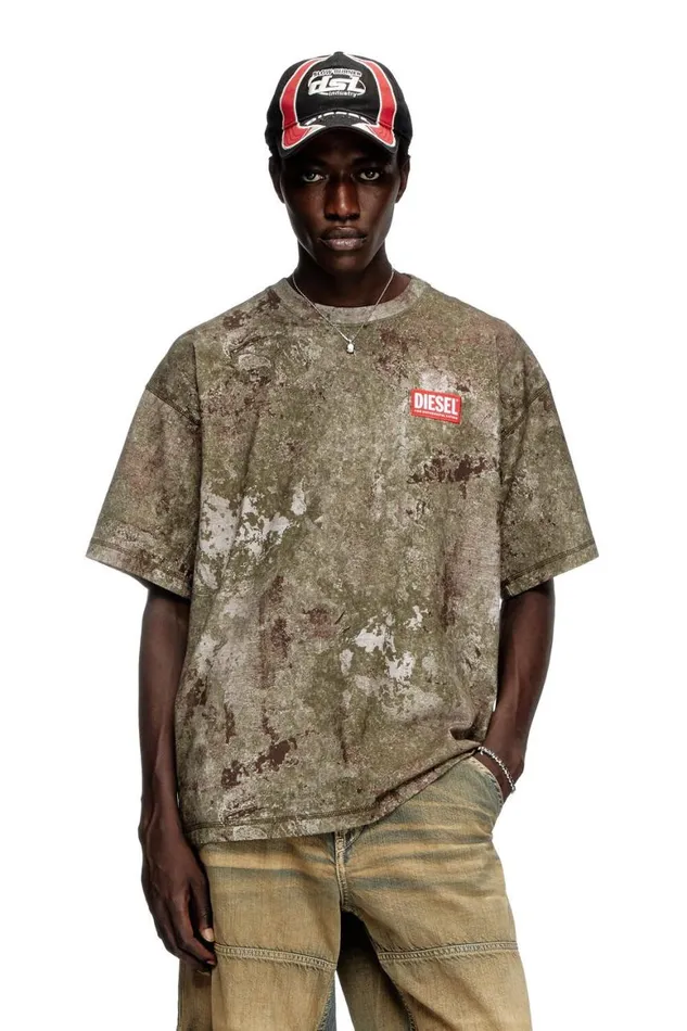 Men Diesel TShirts and Polos TBOXTR12 Military Green Men Diesel TShirts and Polos TBOXTR12 Military Green