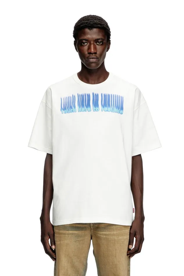 Men Diesel TShirts and Polos TBOXTR14 White Men Diesel TShirts and Polos TBOXTR14 White