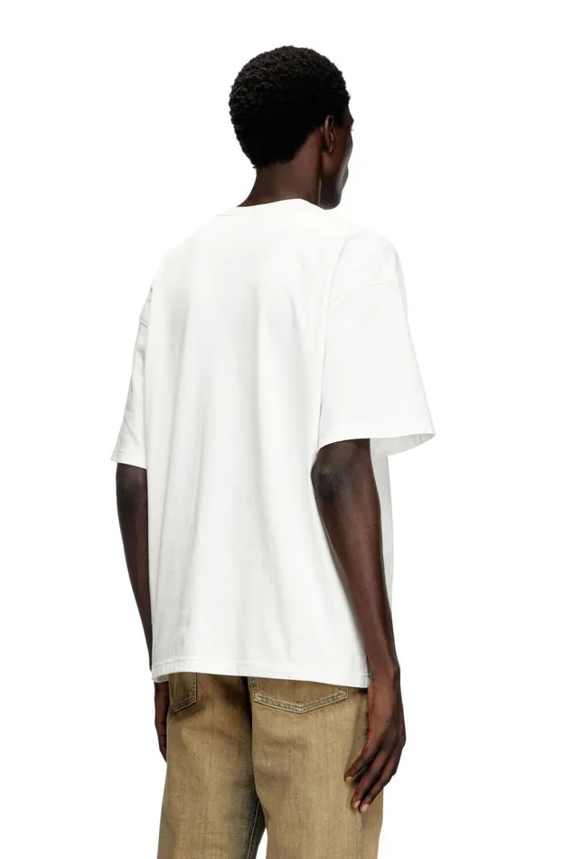 Men Diesel TShirts and Polos TBOXTR14 White Men Diesel TShirts and Polos TBOXTR14 White