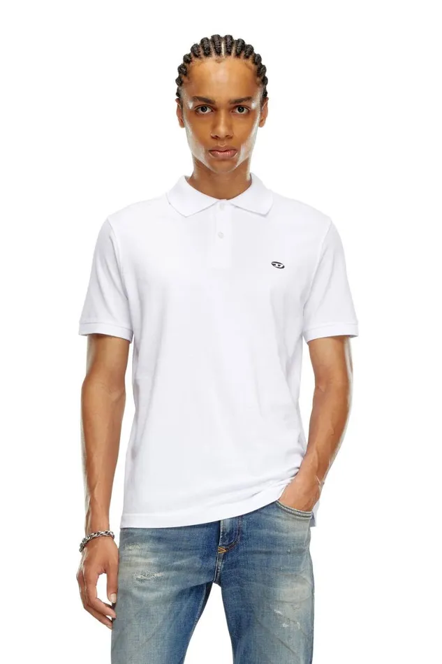 Men Diesel TShirts and Polos TREJUSTDOVALPJ White Men Diesel TShirts and Polos TREJUSTDOVALPJ White