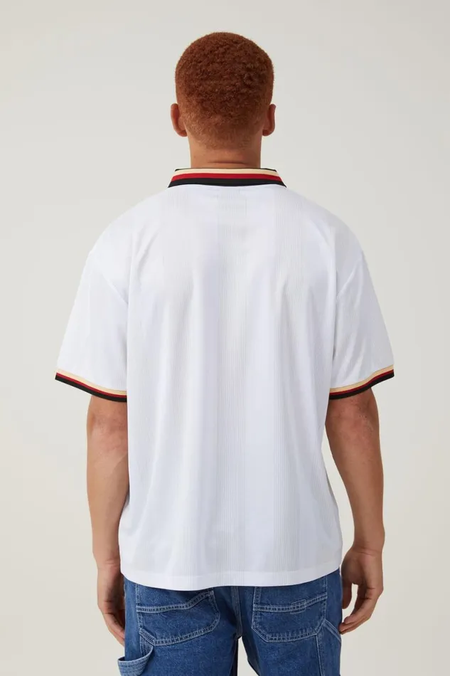 Men Graphic TShirts Cotton On Pit Stop Soccer Jersey White Greymonza