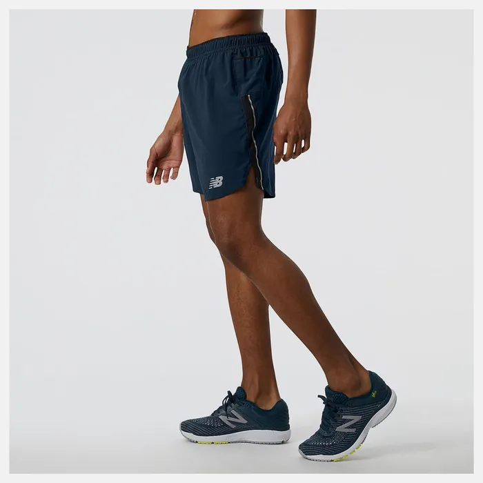 Men Impact Run 7 Inch Short Natural Indigo New Balance Shorts