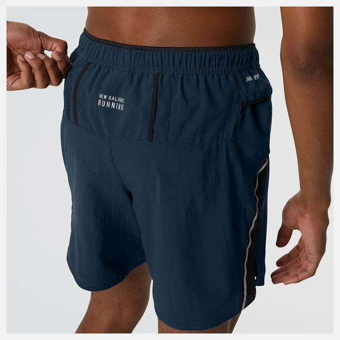 Men Impact Run 7 Inch Short Natural Indigo New Balance Shorts