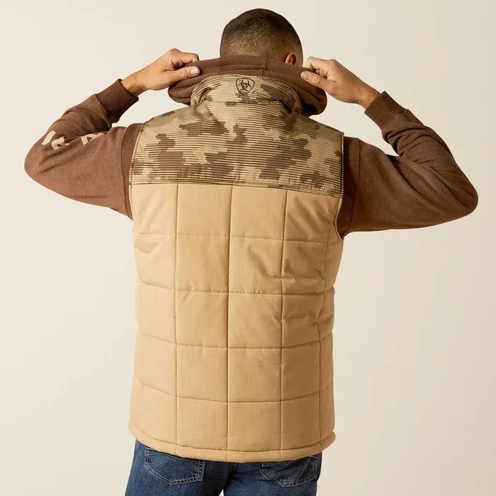 Men Jackets and Vests Ariat Crius Insulated Vest Cornstalk Heather Men Jackets and Vests Ariat Crius Insulated Vest Cornstalk Heather