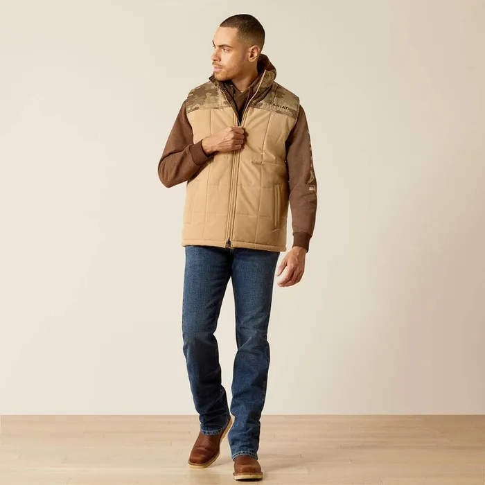 Men Jackets and Vests Ariat Crius Insulated Vest Cornstalk Heather Men Jackets and Vests Ariat Crius Insulated Vest Cornstalk Heather