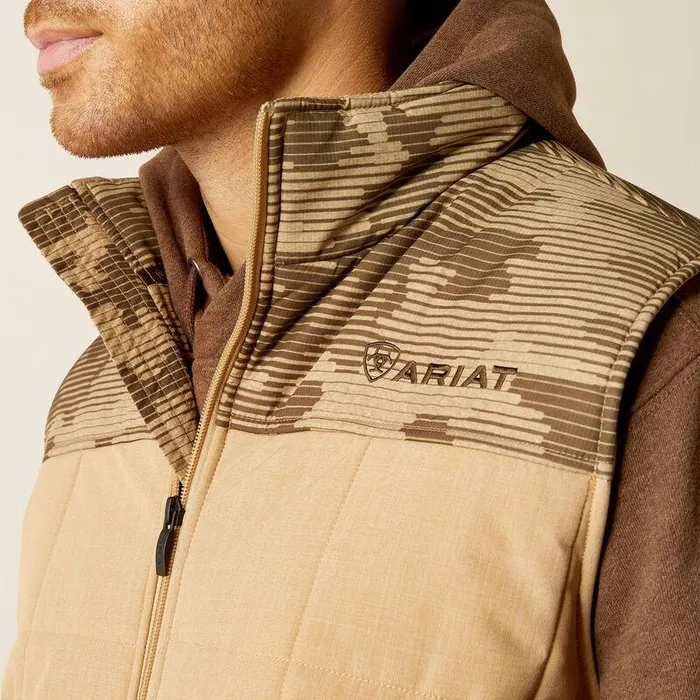 Men Jackets and Vests Ariat Crius Insulated Vest Cornstalk Heather Men Jackets and Vests Ariat Crius Insulated Vest Cornstalk Heather