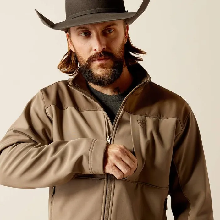 Men Jackets and Vests Ariat Wyatt Softshell Jacket Brindlemajor Brown Men Jackets and Vests Ariat Wyatt Softshell Jacket Brindlemajor Brown