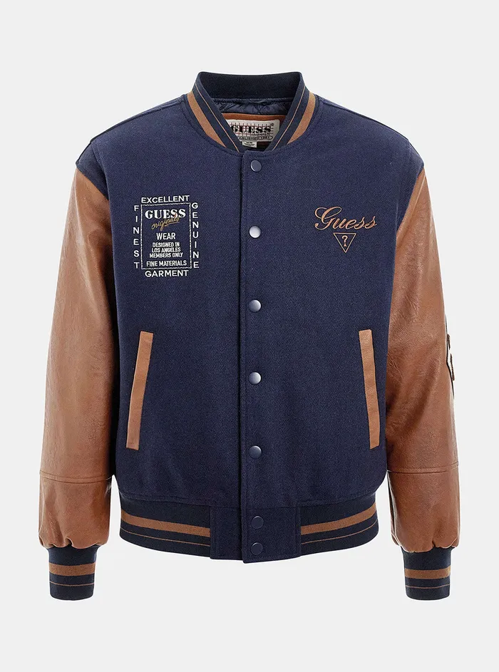 Men Jackets GUESS Guess Originals Blue Club Varsity Jacket