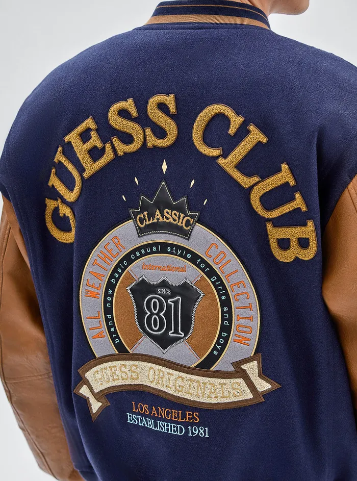 Men Jackets GUESS Guess Originals Blue Club Varsity Jacket