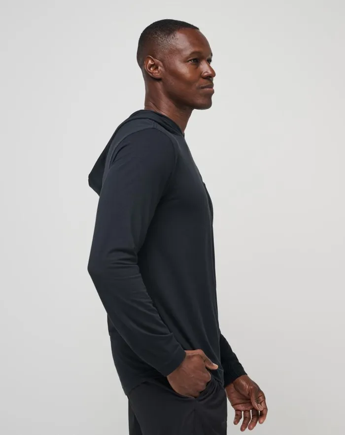 Men Jackets TravisMathew ACTION HOODIE Black Men Jackets TravisMathew ACTION HOODIE Black