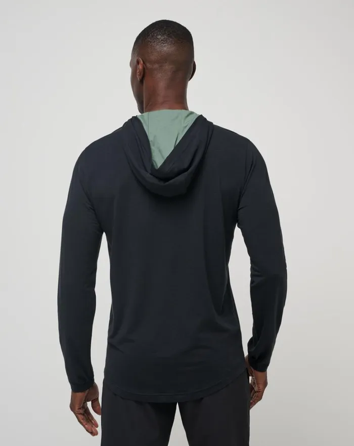 Men Jackets TravisMathew ACTION HOODIE Black Men Jackets TravisMathew ACTION HOODIE Black