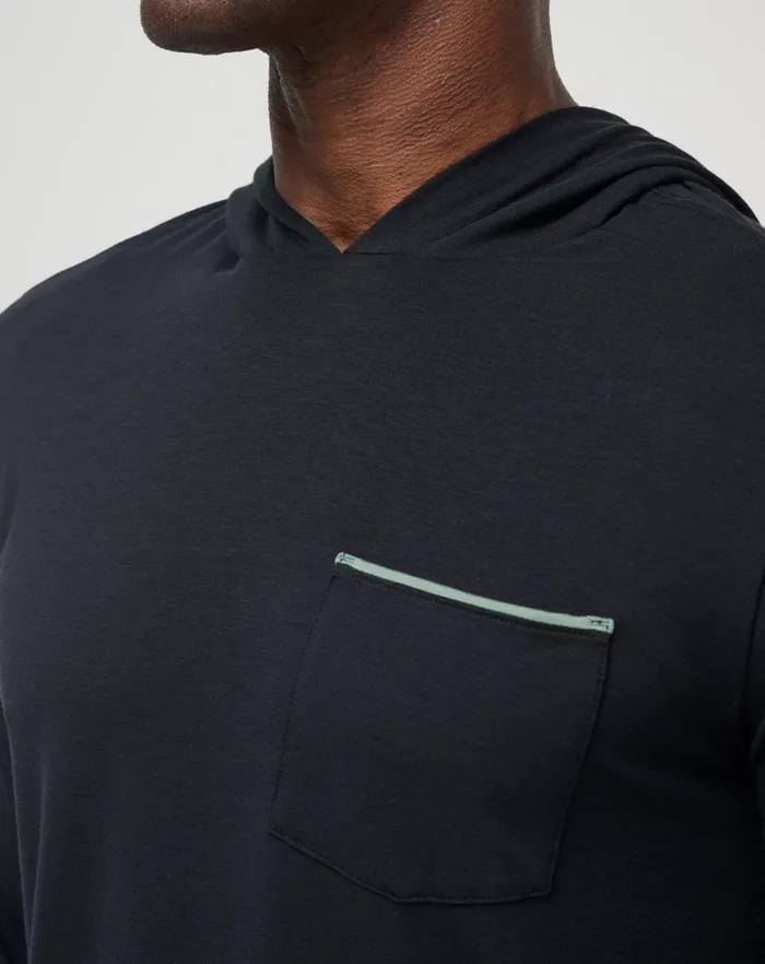 Men Jackets TravisMathew ACTION HOODIE Black Men Jackets TravisMathew ACTION HOODIE Black