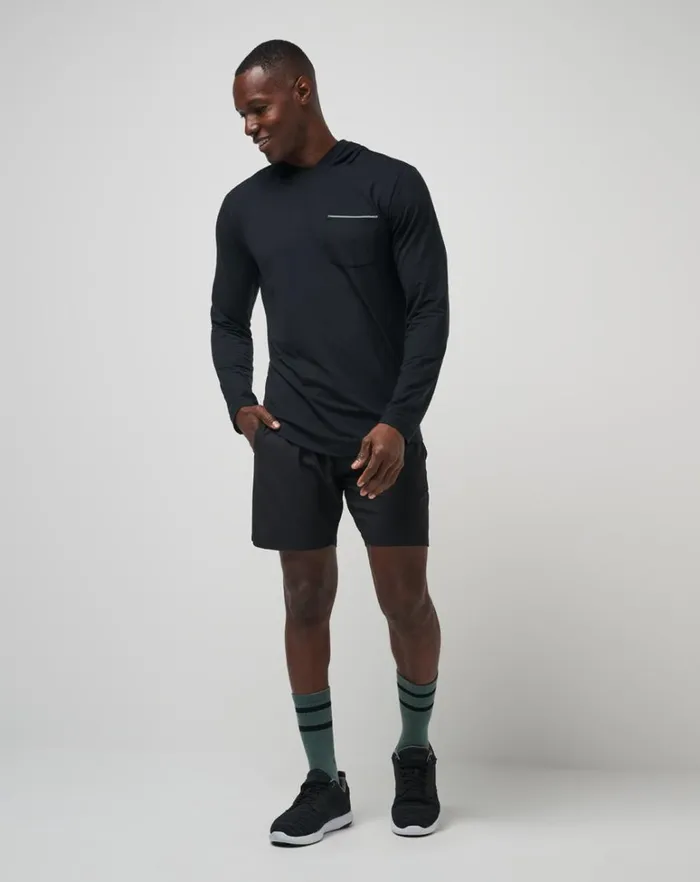 Men Jackets TravisMathew ACTION HOODIE Black Men Jackets TravisMathew ACTION HOODIE Black
