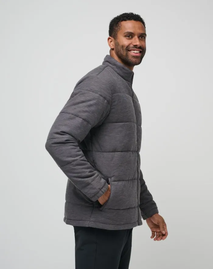 Men Jackets TravisMathew CLIMATE DROP JACKET Heather Black Men Jackets TravisMathew CLIMATE DROP JACKET Heather Black