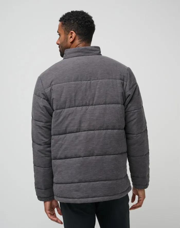 Men Jackets TravisMathew CLIMATE DROP JACKET Heather Black Men Jackets TravisMathew CLIMATE DROP JACKET Heather Black