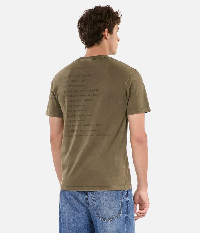 Men Khaki What Tshirt THE KOOPLES Tshirts