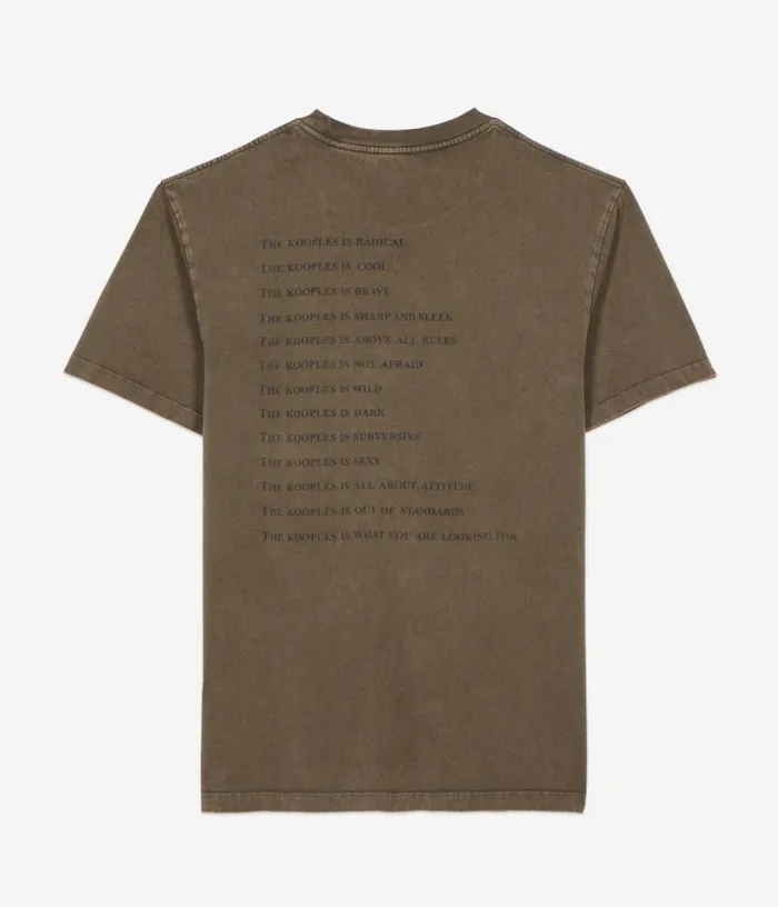 Men Khaki What Tshirt THE KOOPLES Tshirts