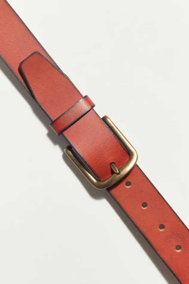 Men Lucky Brand Belts Burnished Leather Belt Medium Brown Men Lucky Brand Belts Burnished Leather Belt Medium Brown