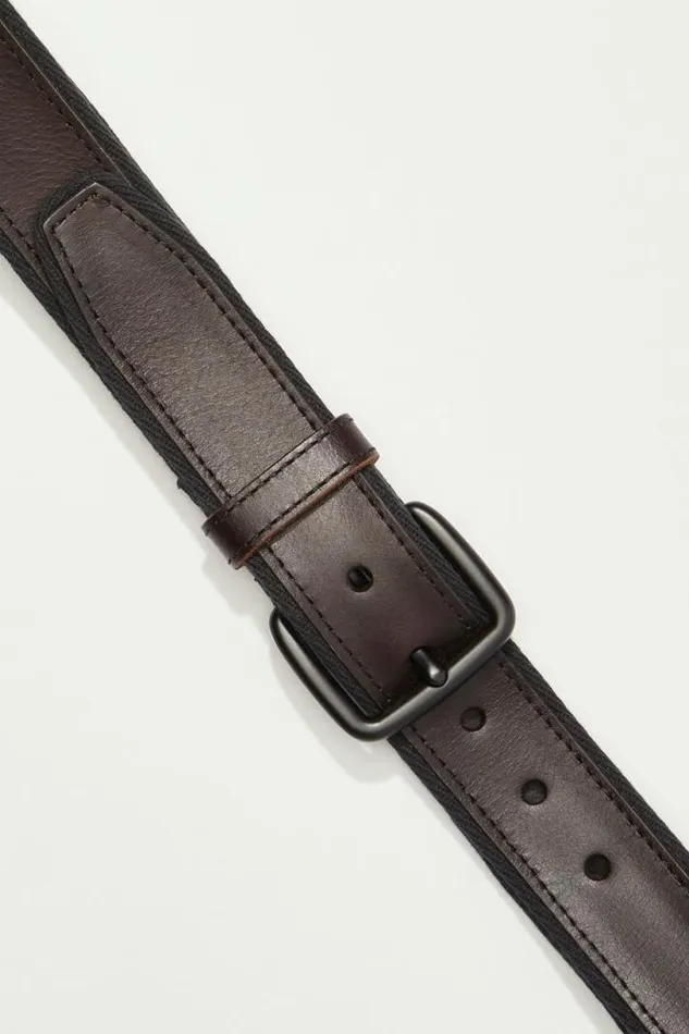 Men Lucky Brand Belts Stitch Detail Belt Black Men Lucky Brand Belts Stitch Detail Belt Black