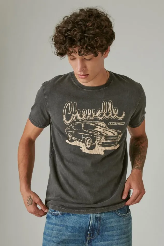 Men Lucky Brand Graphic Tees Chevelle Jet Black