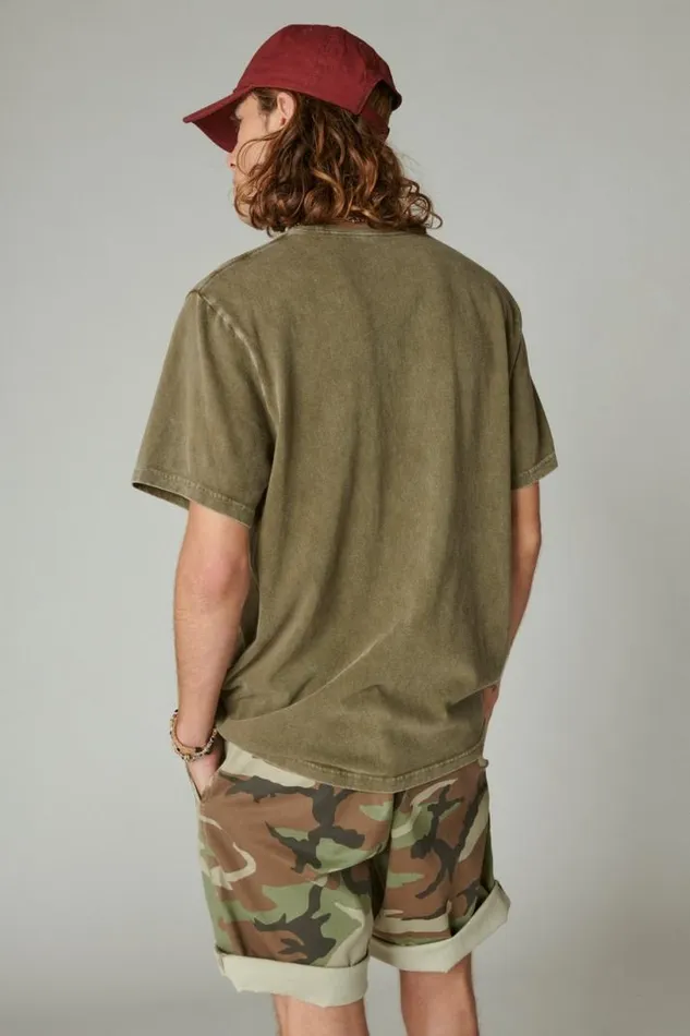 Men Lucky Brand Graphic Tees Steer Skull Tee Beech