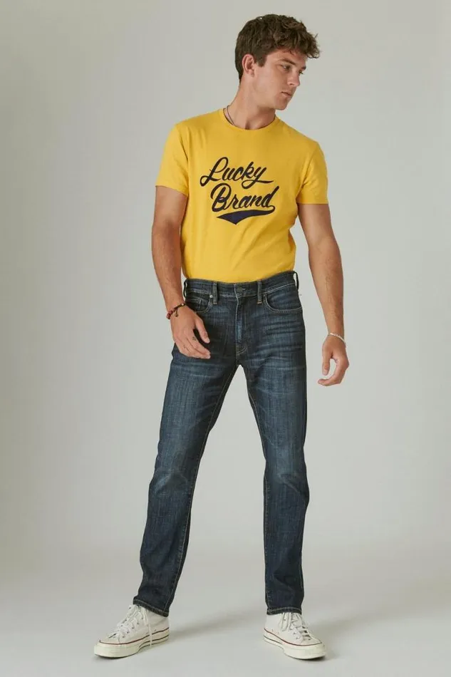 Men Lucky Brand Jeans 410 Athletic Straight Coolmax Stretch Jean Fayette