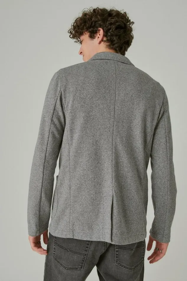 Men Lucky Brand Suit Separates Knit Blazer Heather Grey