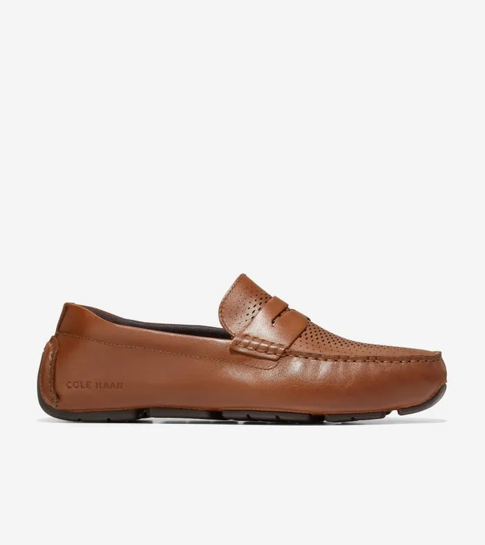 Men Men039s Grand Laser Penny Driver Brown Cole Haan Dress Shoes