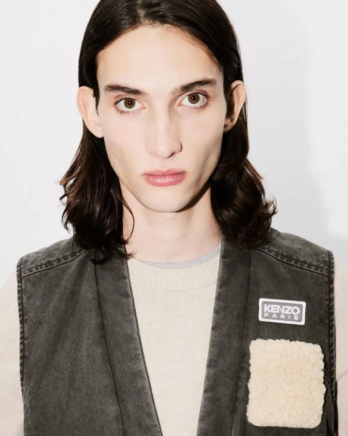 Men Multipocket Gilet Taupe Kenzo Jackets And Coats