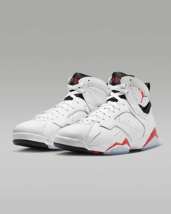 Men Nike All Shoes Air Jordan 7 Retro Whiteblackcrimson