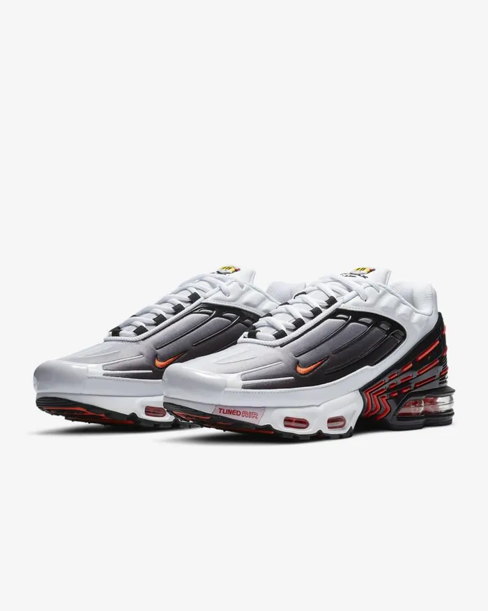 Men Nike All Shoes Air Max Plus 3 Whiteblackgunsmoketeam Orange
