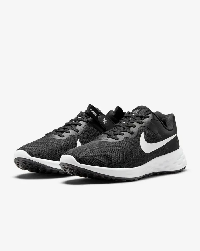 Men Nike All Shoes Revolution 6 FlyEase Blackiron Greywhite