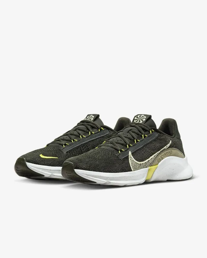 Men Nike All Shoes SuperRep Go 3 Next Nature Flyknit Medium Olivesequoialight Silverluminous Green