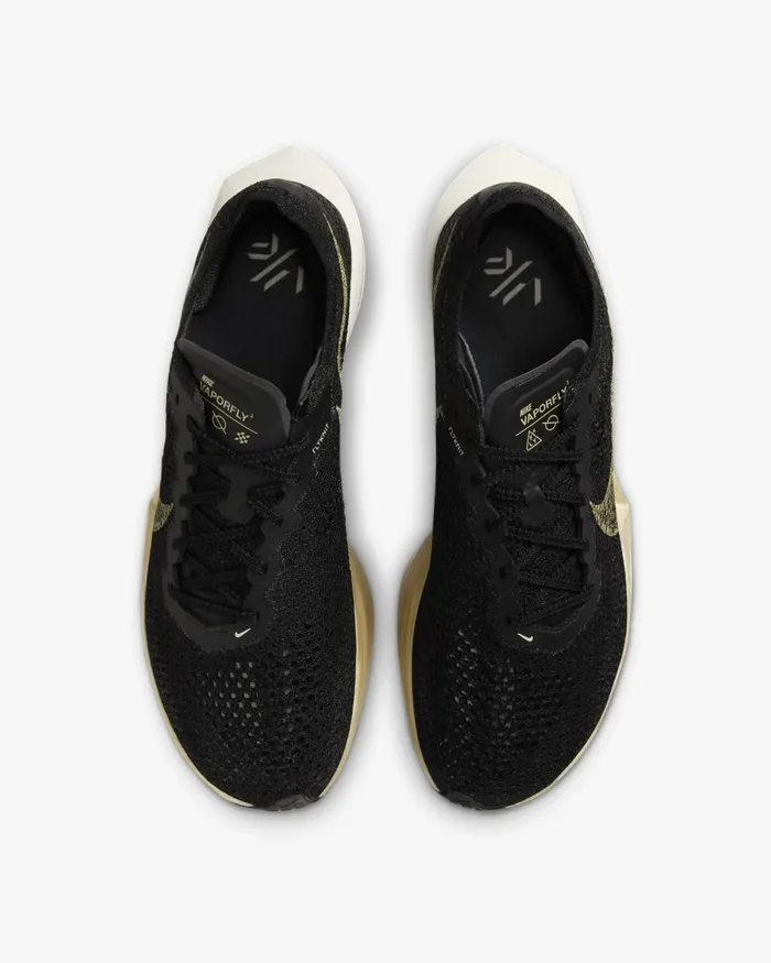 Men Nike All Shoes Vaporfly 3 Blackblackoatmealmetallic Gold Grain