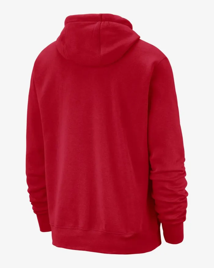 Men Nike Hoodies And Sweatshirts Chicago Bulls Club University Red