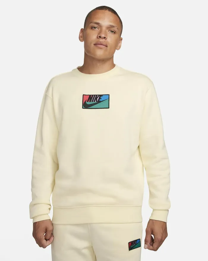 Men Nike Hoodies And Sweatshirts Club Fleece Coconut Milk