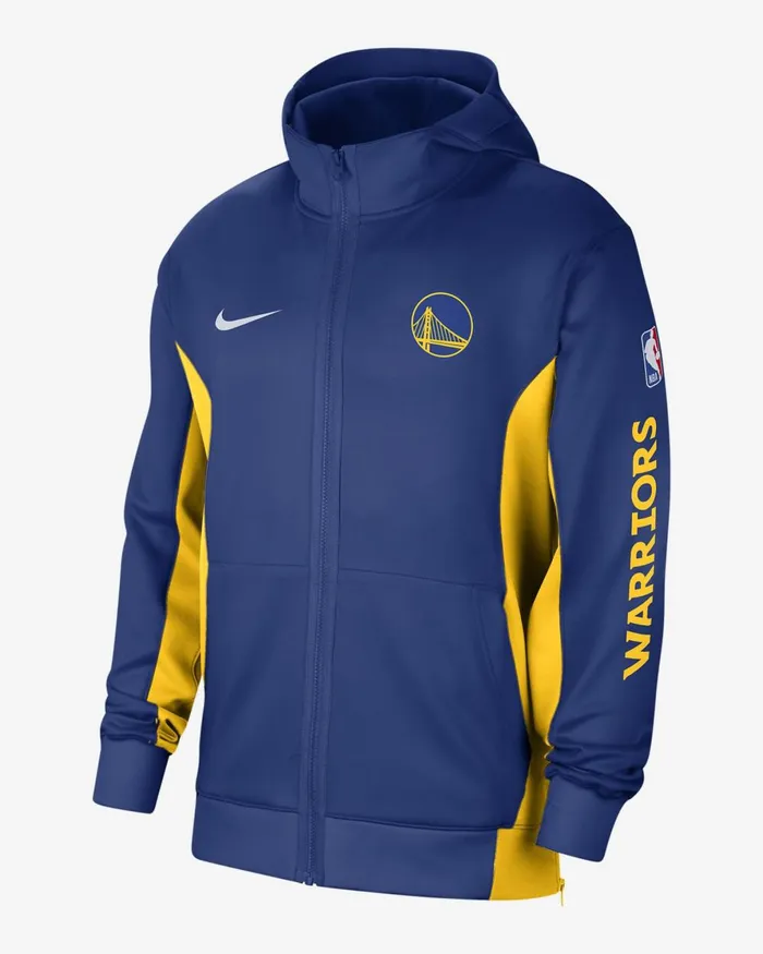Men Nike Hoodies And Sweatshirts Golden State Warriors Showtime Rush Blueamarilloamarillowhite