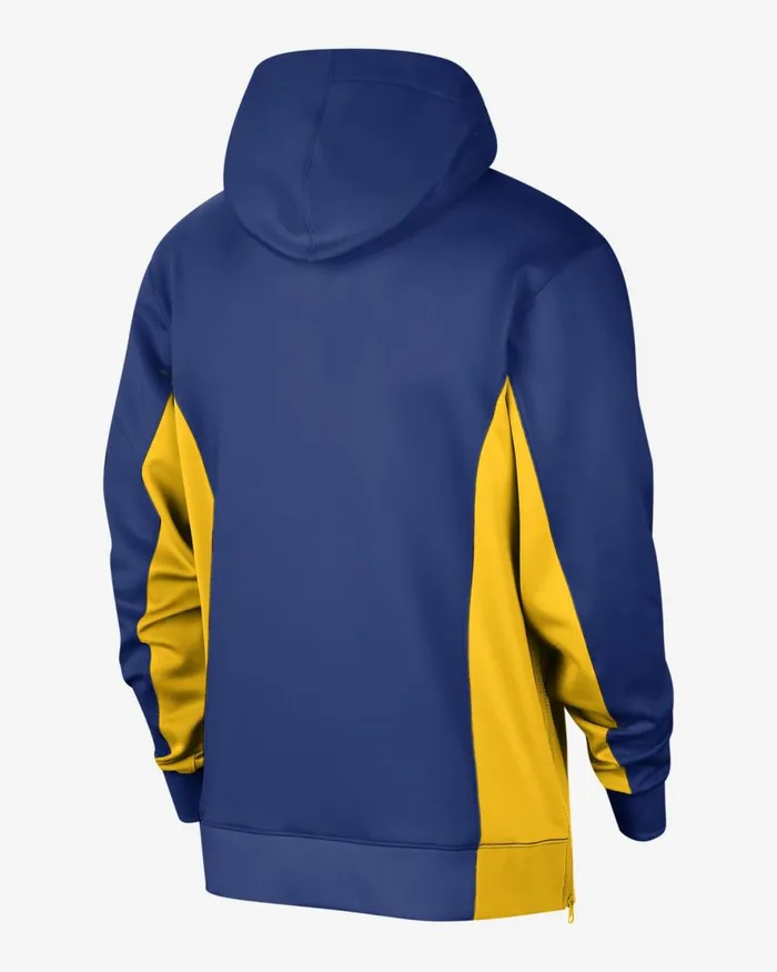 Men Nike Hoodies And Sweatshirts Golden State Warriors Showtime Rush Blueamarilloamarillowhite