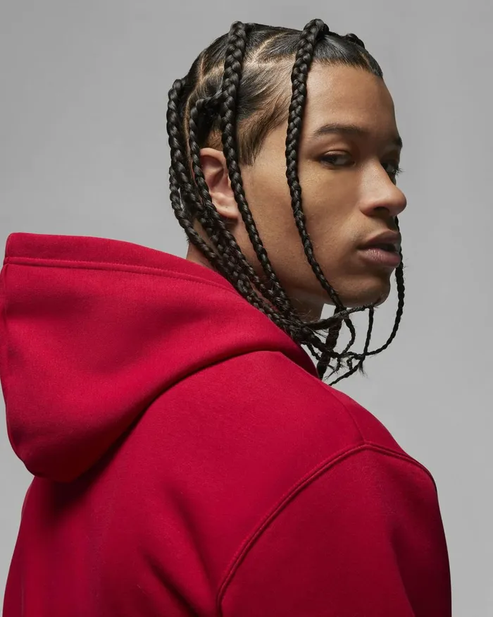 Men Nike Hoodies And Sweatshirts Jordan Brooklyn Fleece Gym Redwhite