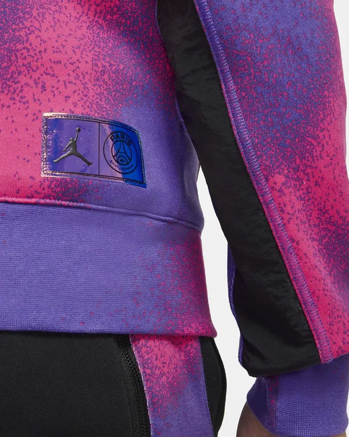 Men Nike Hoodies And Sweatshirts Paris SaintGermain Psychic Purplehyper Pinkblack
