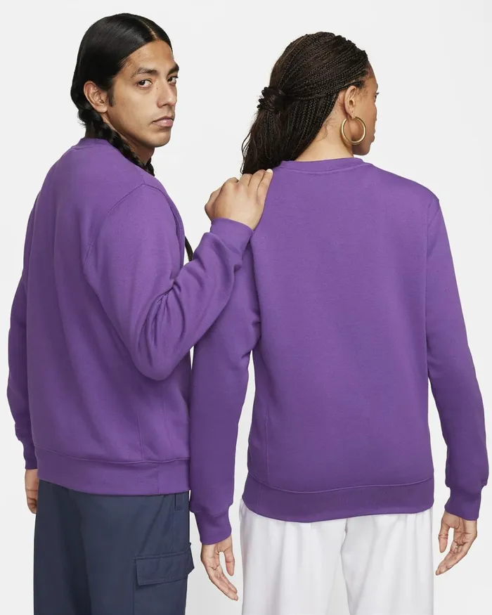 Men Nike Hoodies And Sweatshirts Sportswear Club Fleece Purple Cosmoswhite