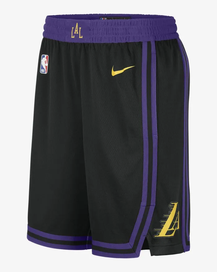 Men Nike Shorts Los Angeles Lakers City Edition 202324 Blackamarillo