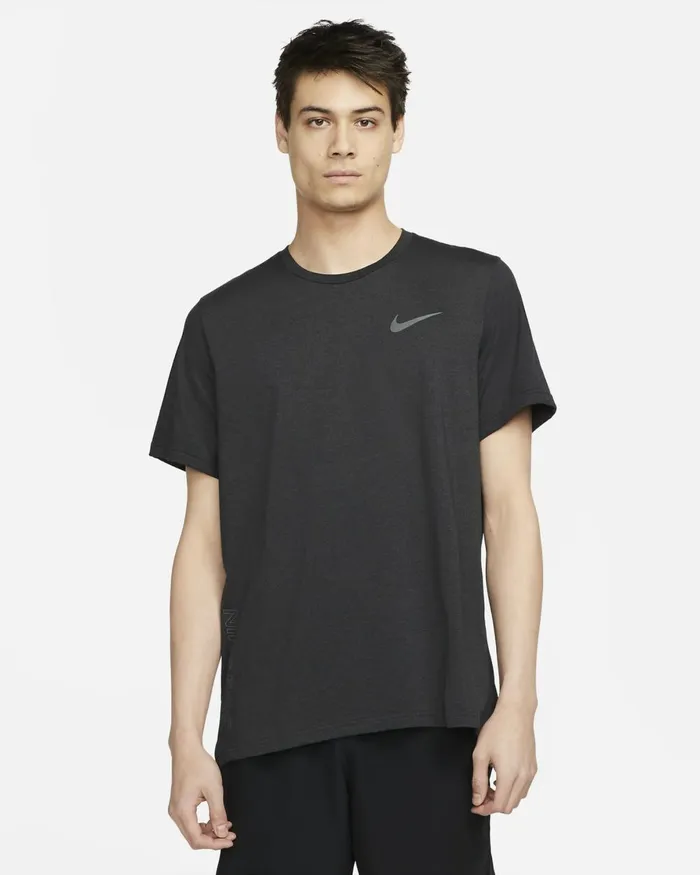 Men Nike Tops And TShirts Pro DriFIT Blackiron Grey